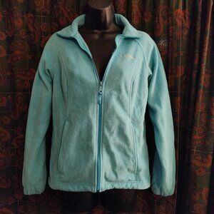 Columbia Light Blue Women's Zip Up Fleece Jacket Size S
